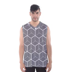 Cube Pattern Cube Seamless Repeat Men s Basketball Tank Top by Nexatart