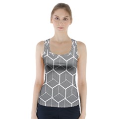 Cube Pattern Cube Seamless Repeat Racer Back Sports Top by Nexatart