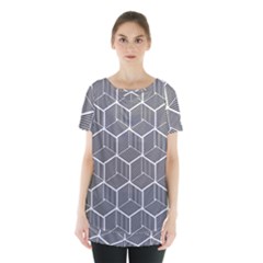 Cube Pattern Cube Seamless Repeat Skirt Hem Sports Top by Nexatart