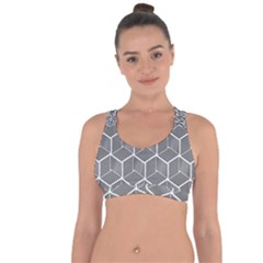 Cube Pattern Cube Seamless Repeat Cross String Back Sports Bra by Nexatart