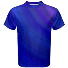 Blue Background Abstract Blue Men s Cotton Tee