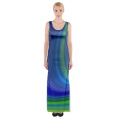 Space Design Abstract Sky Storm Maxi Thigh Split Dress by Nexatart