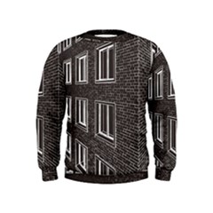 Graphics House Brick Brick Wall Kids  Sweatshirt by Nexatart