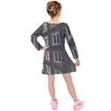 Graphics House Brick Brick Wall Kids  Long Sleeve Velvet Dress View2