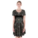 Pearl Stars On A Wonderful Sky Of Star Constellations Short Sleeve V-neck Flare Dress View1