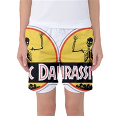 Jurassic Dad Dinosaur Skeleton Funny Birthday Gift Women s Basketball Shorts by PodArtist