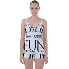  Targaryens Have More Fun - Blondes Have More Fun Black Tie Front Two Piece Tankini by PodArtist