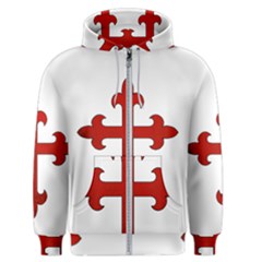 Crusader Cross Men s Zipper Hoodie by Valentinaart