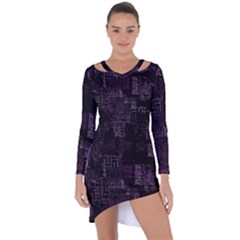 Abstract Art Asymmetric Cut-out Shift Dress