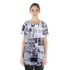 Abstract Art Skirt Hem Sports Top