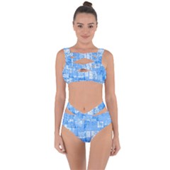 Abstract Art Bandaged Up Bikini Set 