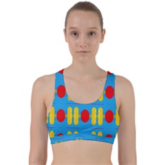 Ovals And Stripes Pattern                               Back Weave Sports Bra by LalyLauraFLM