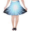 Bright Light On Black Background Velvet High Waist Skirt View2