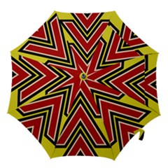 Chevron Symbols Multiple Large Red Yellow Hook Handle Umbrellas (medium)