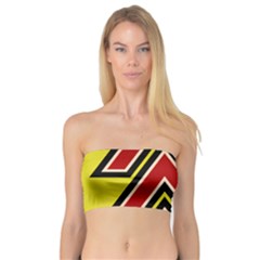 Chevron Symbols Multiple Large Red Yellow Bandeau Top by Mariart