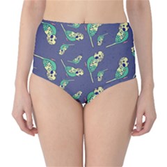 Canaries Budgie Pattern Bird Animals Cute High-waist Bikini Bottoms by Mariart