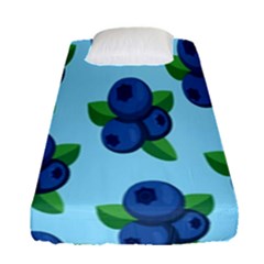 Fruit Nordic Grapes Green Blue Fitted Sheet (single Size) by Mariart