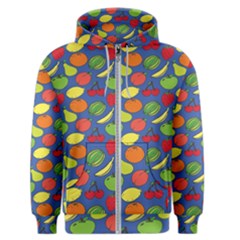 Fruit Melon Cherry Apple Strawberry Banana Apple Men s Zipper Hoodie by Mariart