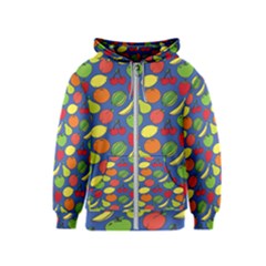 Fruit Melon Cherry Apple Strawberry Banana Apple Kids  Zipper Hoodie by Mariart