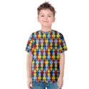 Fuzzle Red Blue Yellow Colorful Kids  Cotton Tee View1