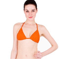 Line Orange Bikini Top