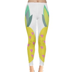 Pineapple Fruite Yellow Triangle Pink Leggings  by Mariart