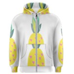 Pineapple Fruite Yellow Triangle Pink Men s Zipper Hoodie