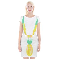 Pineapple Fruite Yellow Triangle Pink White Braces Suspender Skirt by Mariart