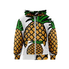 Pineapple Fruite Yellow Green Orange Kids  Zipper Hoodie by Mariart