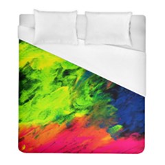 Neon Rainbow Green Pink Blue Red Painting Duvet Cover (full/ Double Size) by Mariart