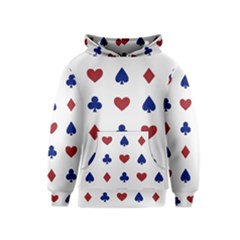 Playing Cards Hearts Diamonds Kids  Pullover Hoodie