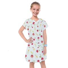 Root Vegetables Pattern Carrots Kids  Drop Waist Dress by Mariart