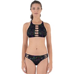 Seamless 3d Animation Digital Futuristic Tunnel Path Color Changing Geometric Electrical Line Zoomin Perfectly Cut Out Bikini Set by Mariart