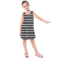 Tribal Stripes Black White Kids  Sleeveless Dress