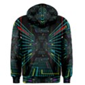 Seamless 3d Animation Digital Futuristic Tunnel Path Color Changing Geometric Electrical Line Zoomin Men s Pullover Hoodie View2