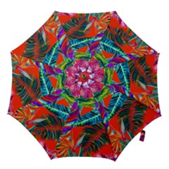 Aloha Hawaiian Flower Floral Sexy Summer Orange Hook Handle Umbrellas (small) by Mariart