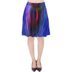 Black Hole Blue Space Galaxy Velvet High Waist Skirt