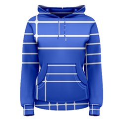 Stripes Pattern Template Texture Blue Women s Pullover Hoodie by Nexatart