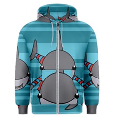 Shark Sea Fish Animal Ocean Men s Zipper Hoodie by Nexatart