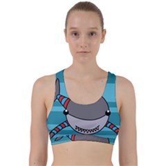 Shark Sea Fish Animal Ocean Back Weave Sports Bra by Nexatart