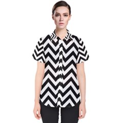 Wave Background Fashion Women s Short Sleeve Shirt