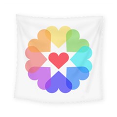 Heart Love Romance Romantic Square Tapestry (small) by Nexatart