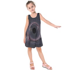 Black Hole Blue Space Galaxy Star Kids  Sleeveless Dress by Mariart