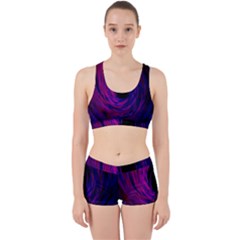 Black Hole Rainbow Blue Purple Work It Out Sports Bra Set by Mariart