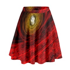 Black Red Space Hole High Waist Skirt by Mariart