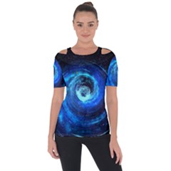 Blue Black Hole Galaxy Short Sleeve Top by Mariart