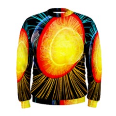 Cross Section Earth Field Lines Geomagnetic Hot Men s Sweatshirt by Mariart