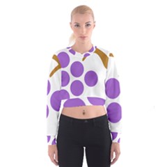 Fruit Grape Purple Cropped Sweatshirt by Mariart