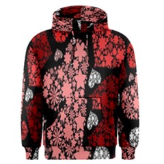 Floral Flower Heart Valentine Men s Pullover Hoodie by Mariart