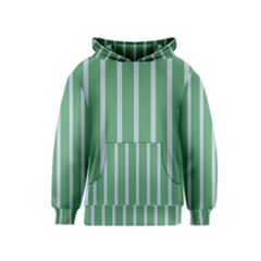 Green Line Vertical Kids  Pullover Hoodie by Mariart